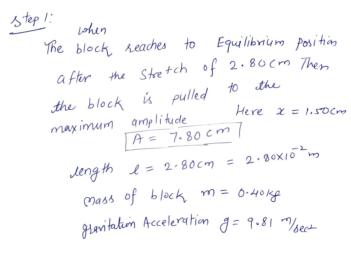 Physics homework question answer, step 1, image 1